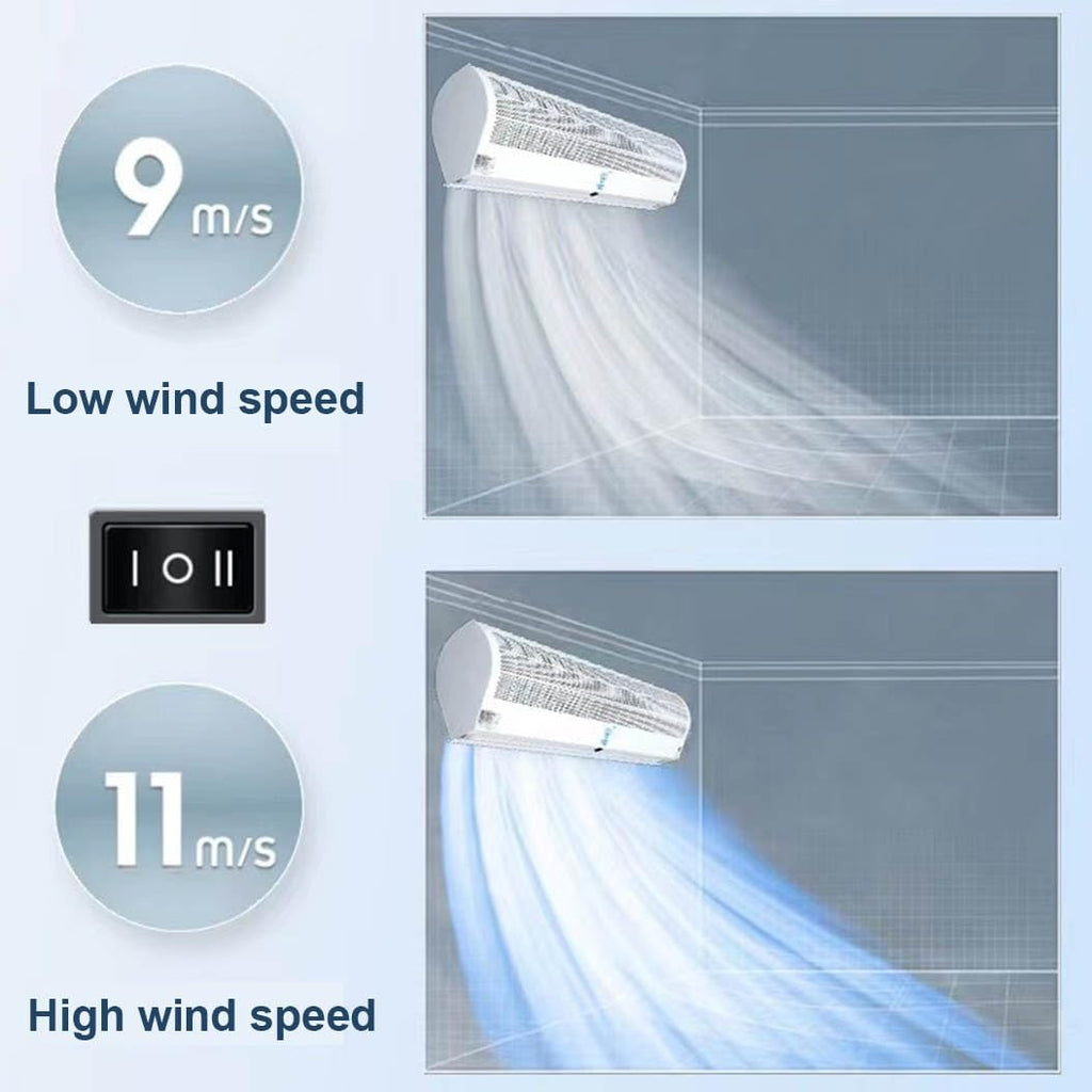 Over Door Air Curtain Fan with Remote Control 60cm M875