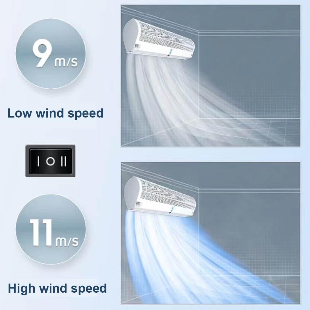 Over Door Air Curtain Fan with Remote Control 60cm M875