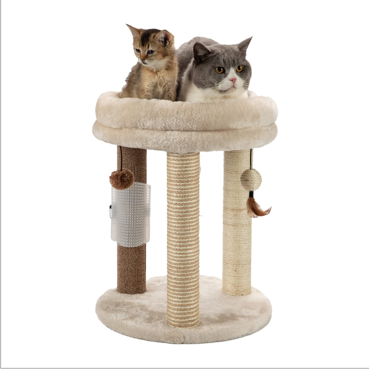 Small Cat Tree with Scratching Post and Soft Bed J6843