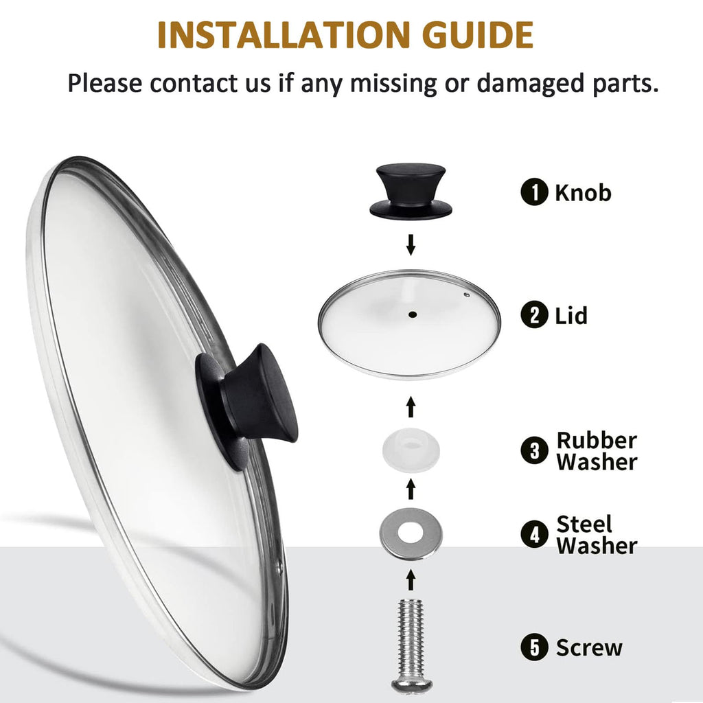 Tempered Glass Lid with Heat Resistant Handle 10.25 In C745167