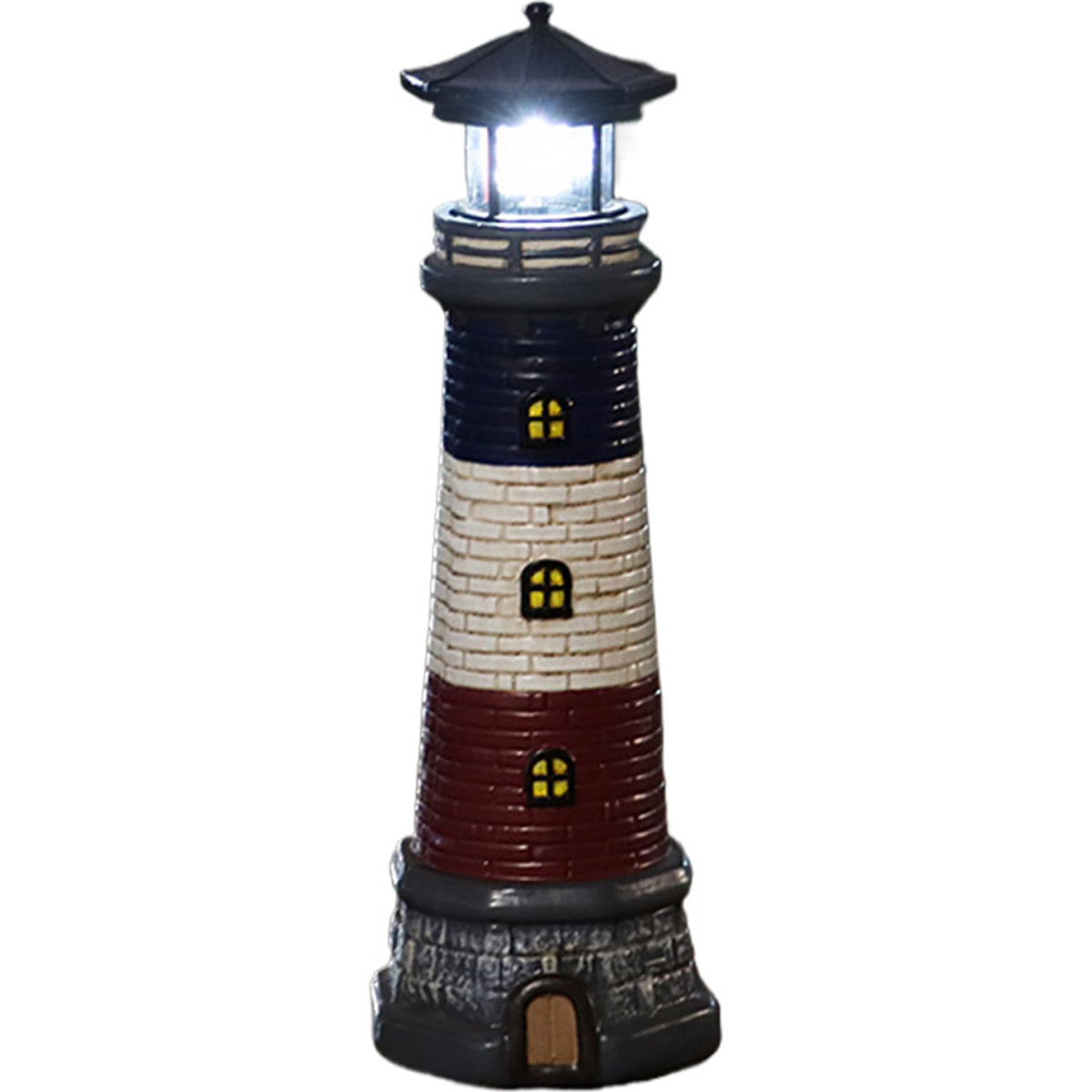 15" Tall Waterproof Resin Lighthouse Lamp with 360° Rotating LED G172724