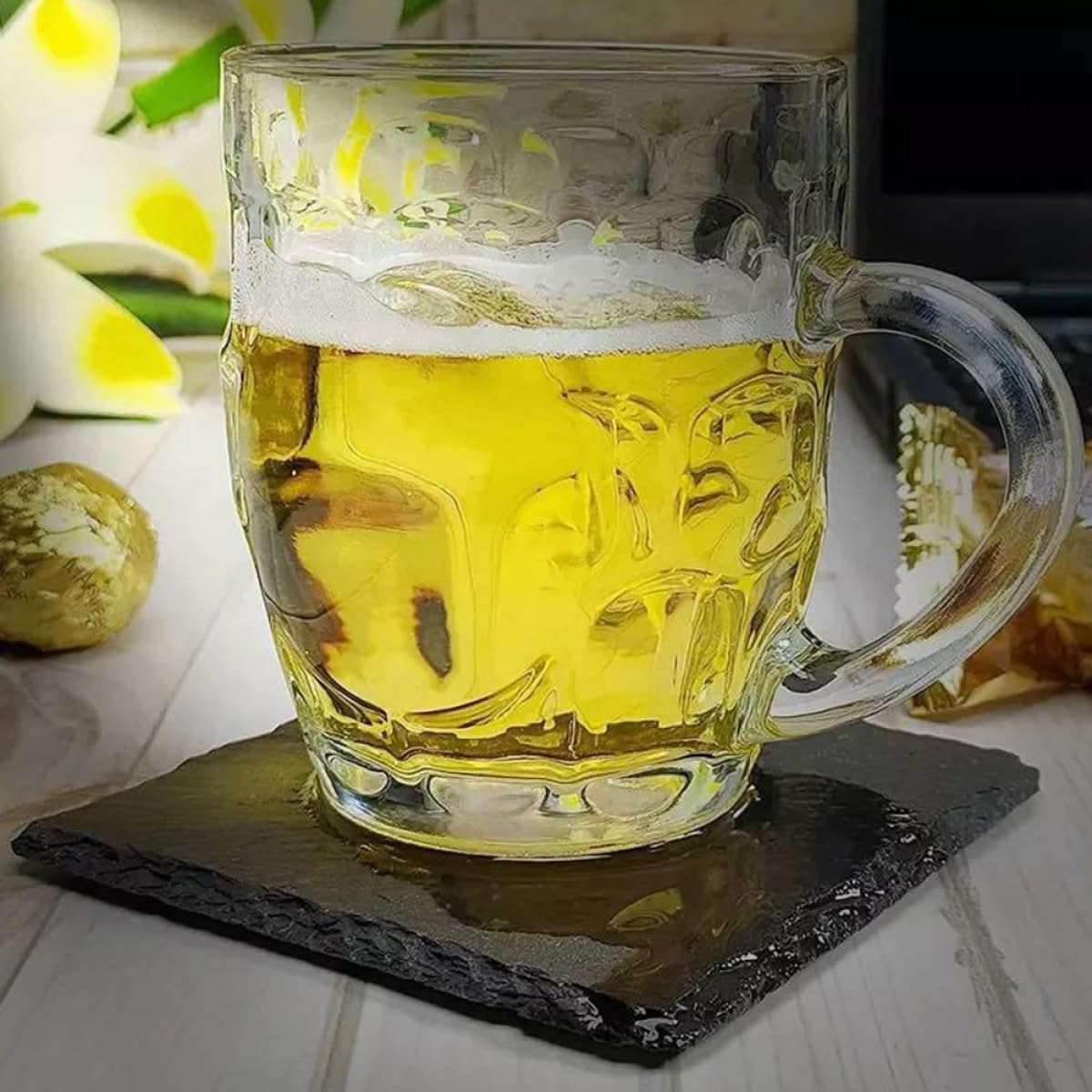 Natural Stone Drink Coasters 12 Pcs Square K165527