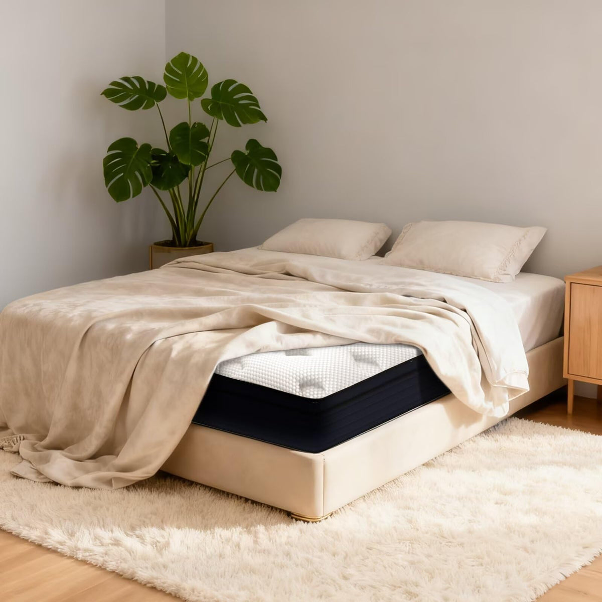 14 Inch Hybrid Green Tea Cooling Gel Memory Foam Mattress H155