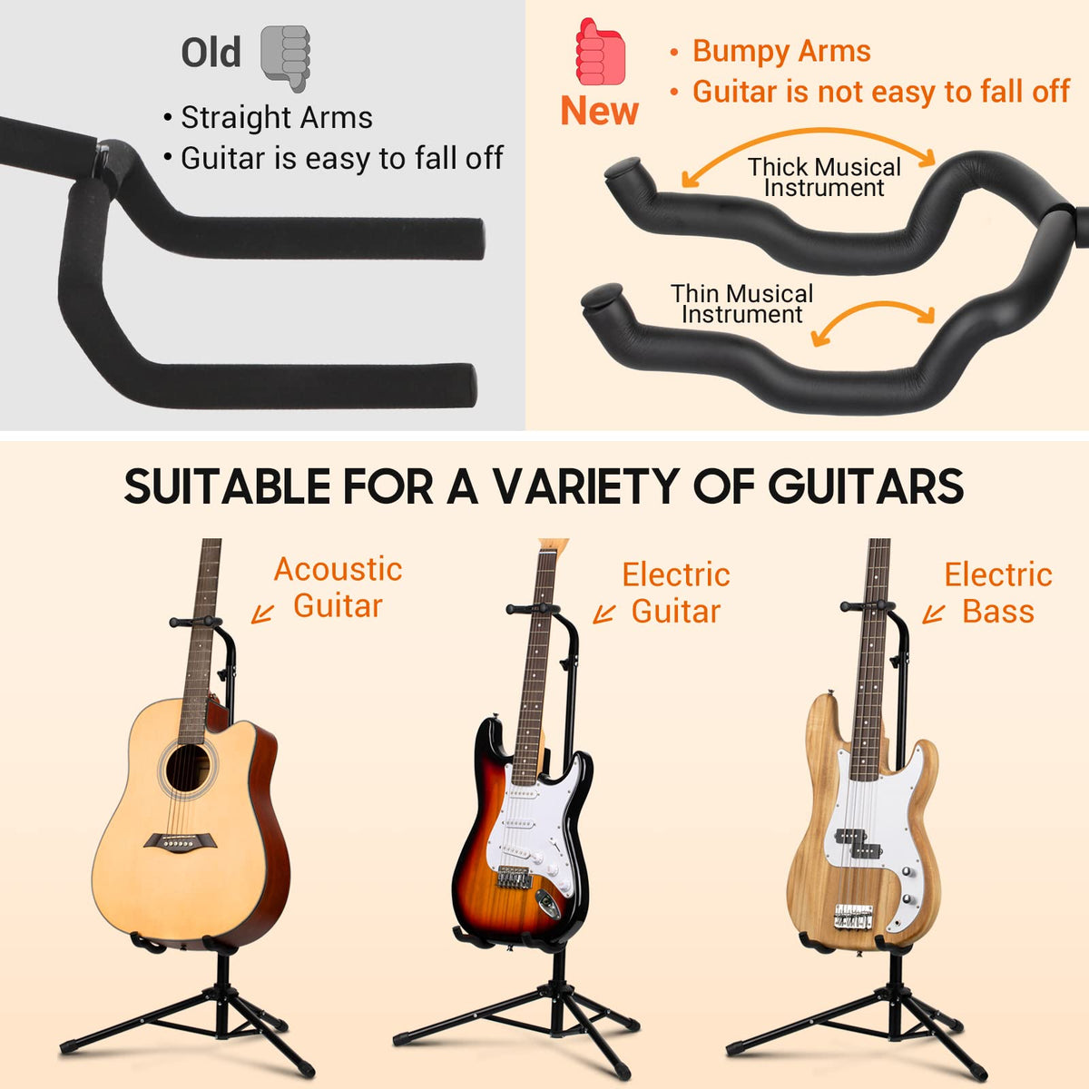 Folding Adjustable Guitar Stand M1231