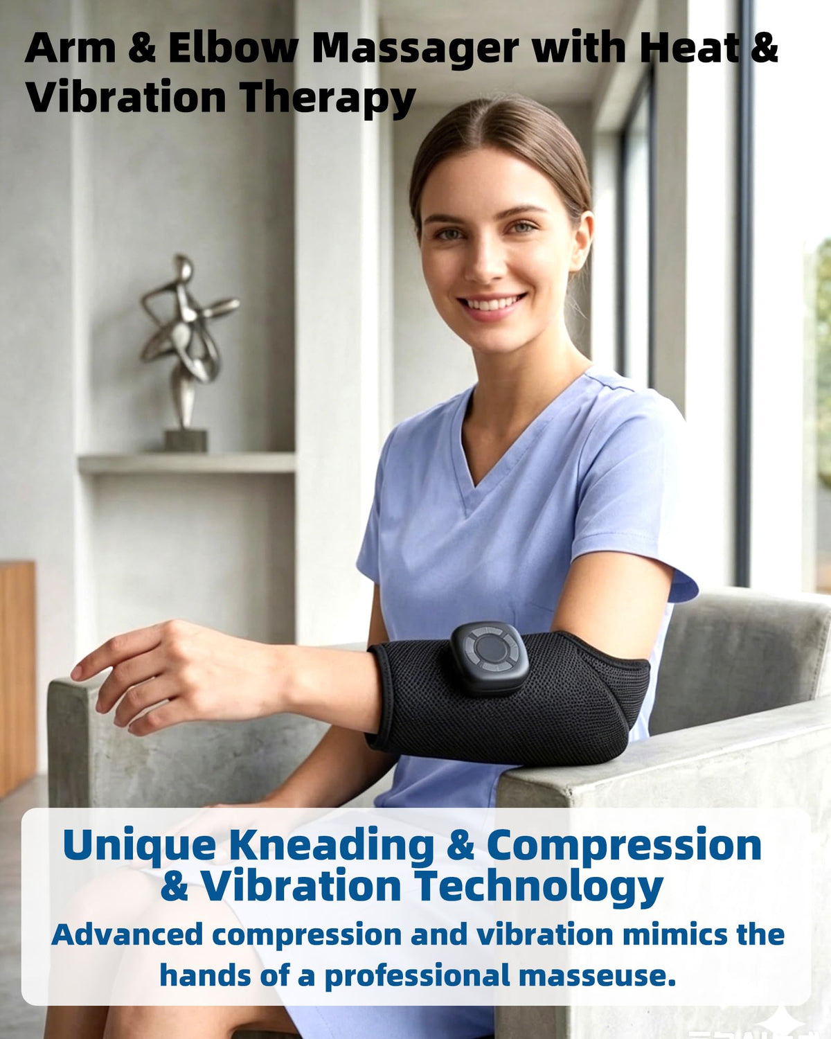 Cordless Air Compression Foot & Ankle Massager with Heat & Vibration M128