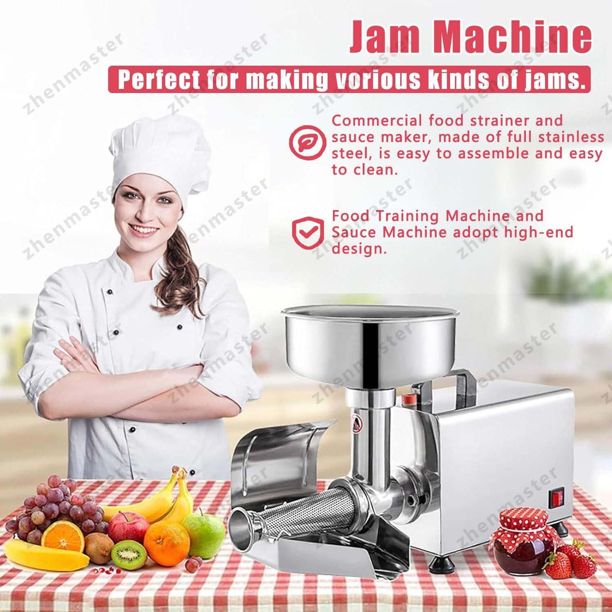 450W Stainless Steel Electric Tomato Strainer S915688