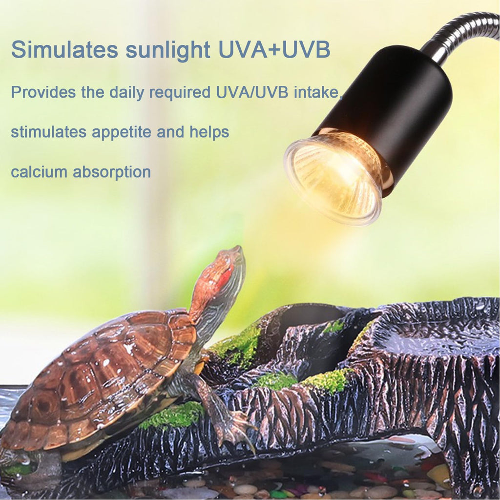 UVA UVB Reptile Heat Lamp with Two Heat Bulbs K26358