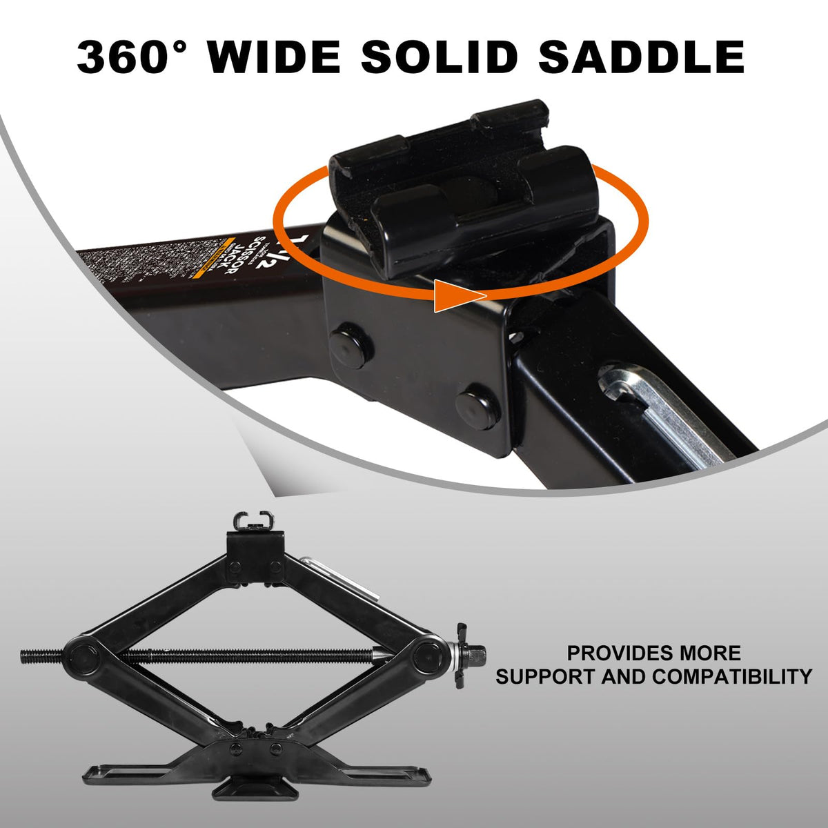 Steel 1.5 Ton Scissor Jack with Ratchet Wrench L549