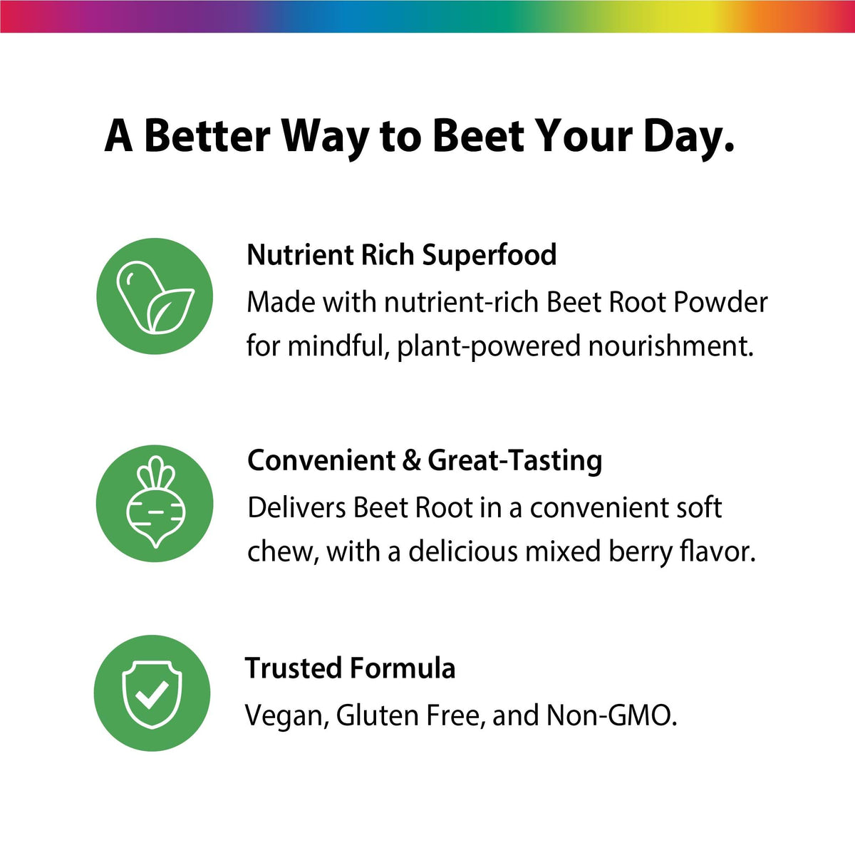 Beet Root Soft Chews Supplement 500 mg 60 Count V67898