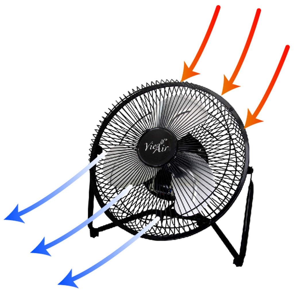 9" 3 Speed Tilting Metal Floor Fan C264