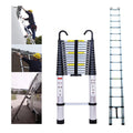20FT Aluminum Telescoping Ladder with 2 Detachable Hooks, 330 lb Capacity B127