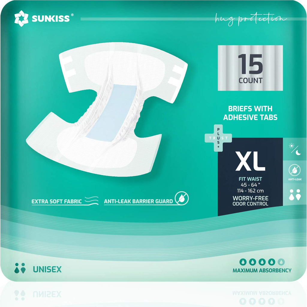 Adult Diapers XLarge 60 Count & Wet Wipes 200 Count Bundle T625