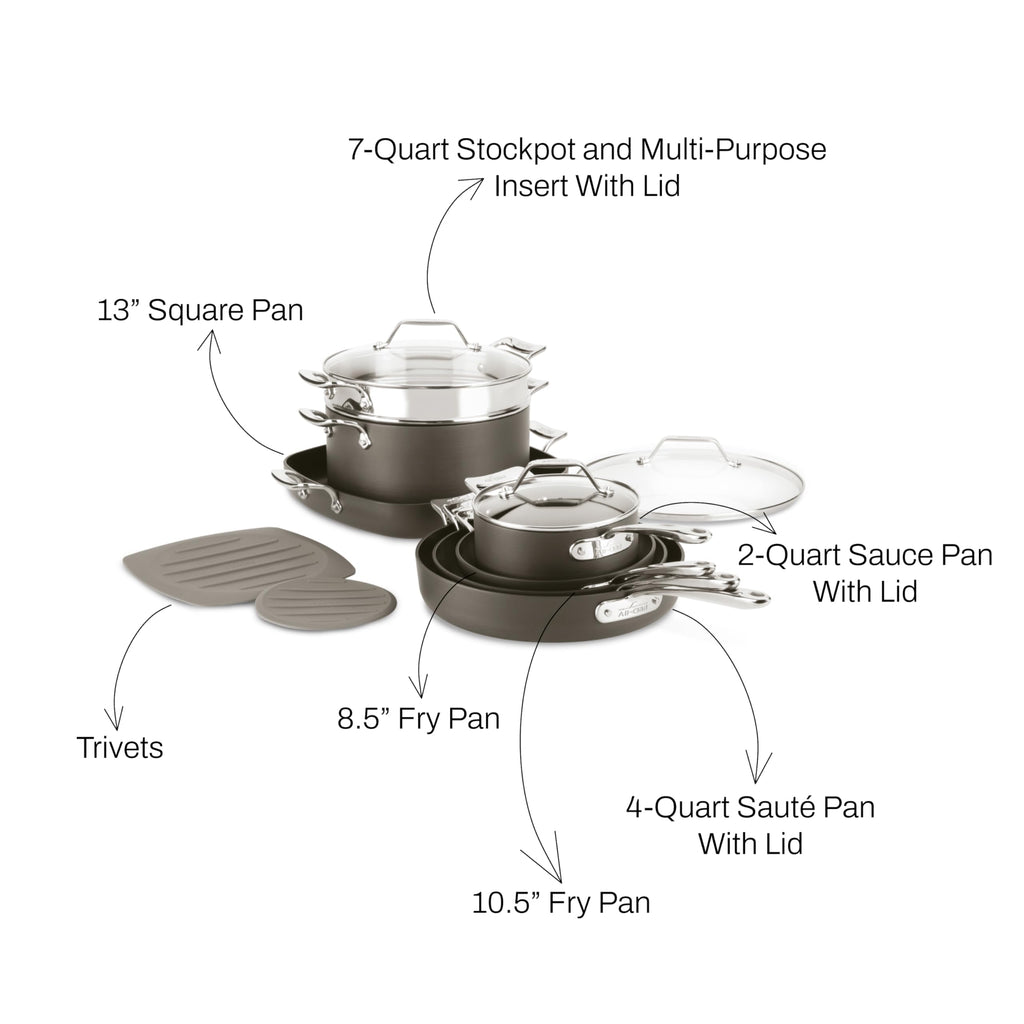 Hard Anodized Nonstick 12 Piece Cookware Set L687935