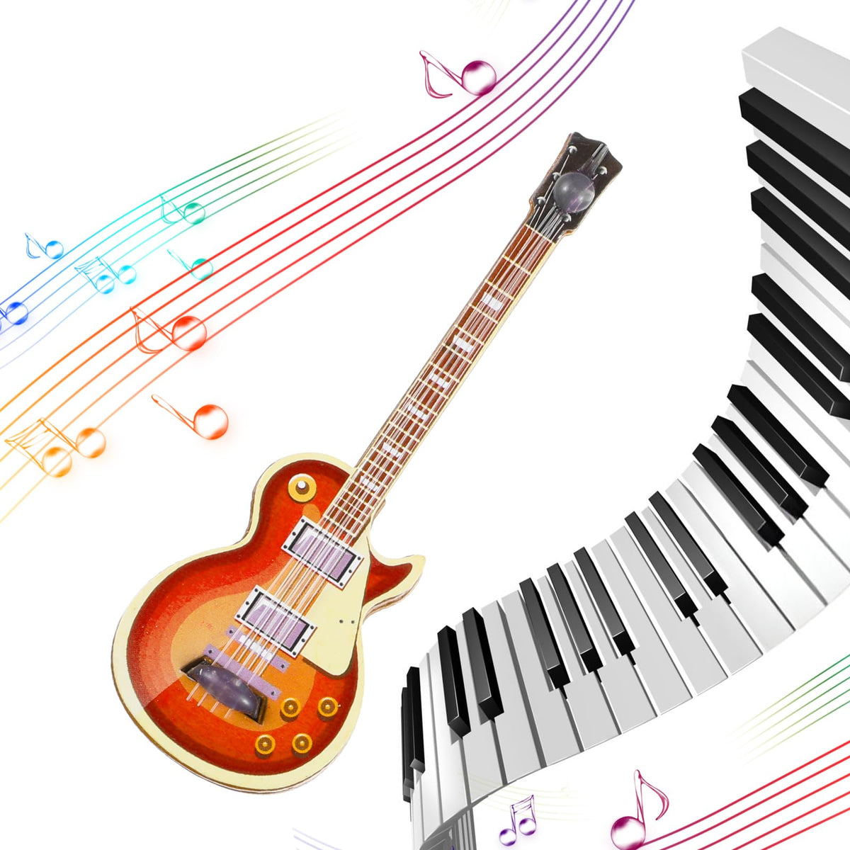 1:12 Scale Miniature Electric Guitar & Bass Guitar Ornament E24486