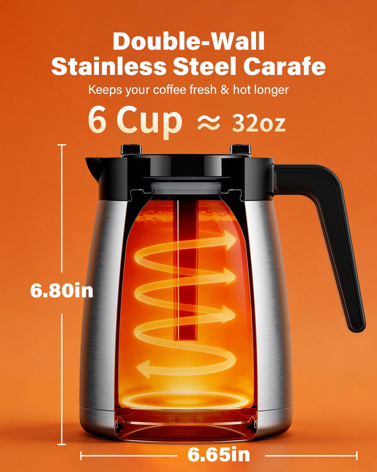 Single Serve Coffee Maker with Thermal Carafe, Matte Black H275019