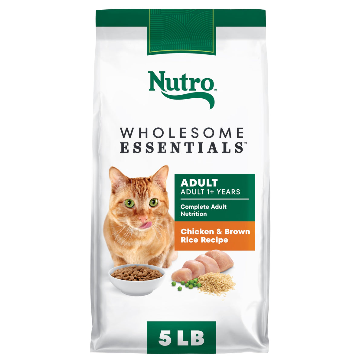 Adult Dry Cat Food Chicken & Brown Rice 5 lb T603