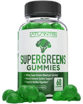 Supergreens Gummies Supplement with Spinach, Broccoli, Moringa, Beet Root, Celery, Green Tea, & Acai, Natural Raspberry Flavor, 60 cnt V1933