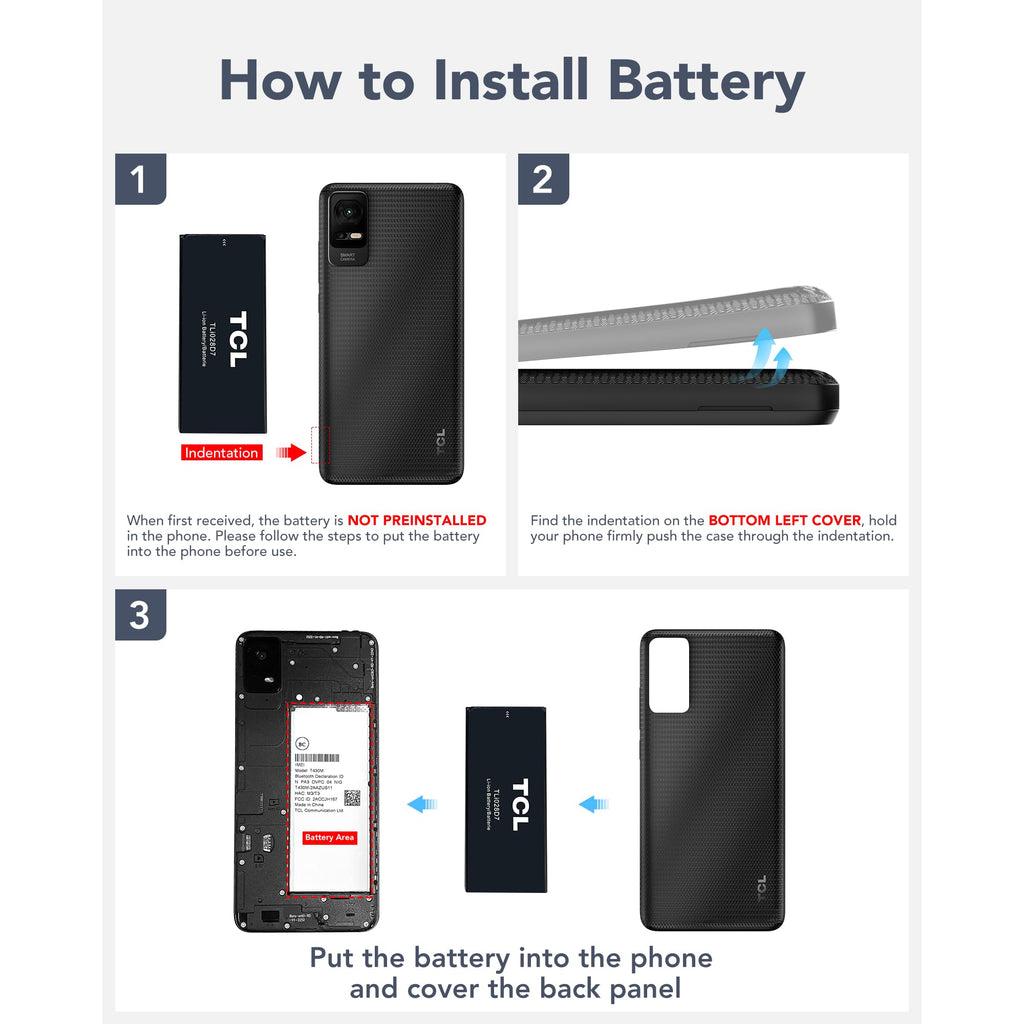 Unlocked Smartphone with 6.0" HD+ Display, 3+32GB, 3000mAh Battery, Android 13, Space Black O56142