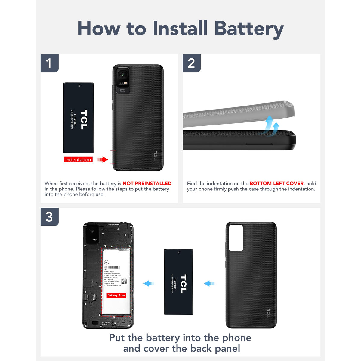 Unlocked Smartphone with 6.0" HD+ Display, 3+32GB, 3000mAh Battery, Android 13, Space Black O56142