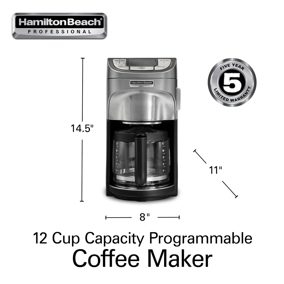 12 Cup Programmable Drip Coffee Maker F453