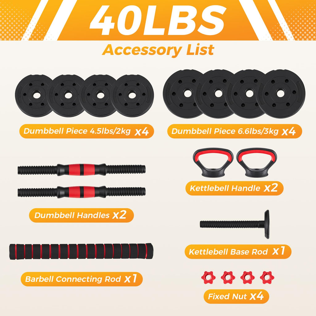 Adjustable Dumbbell Set 20/40/60LBS K950