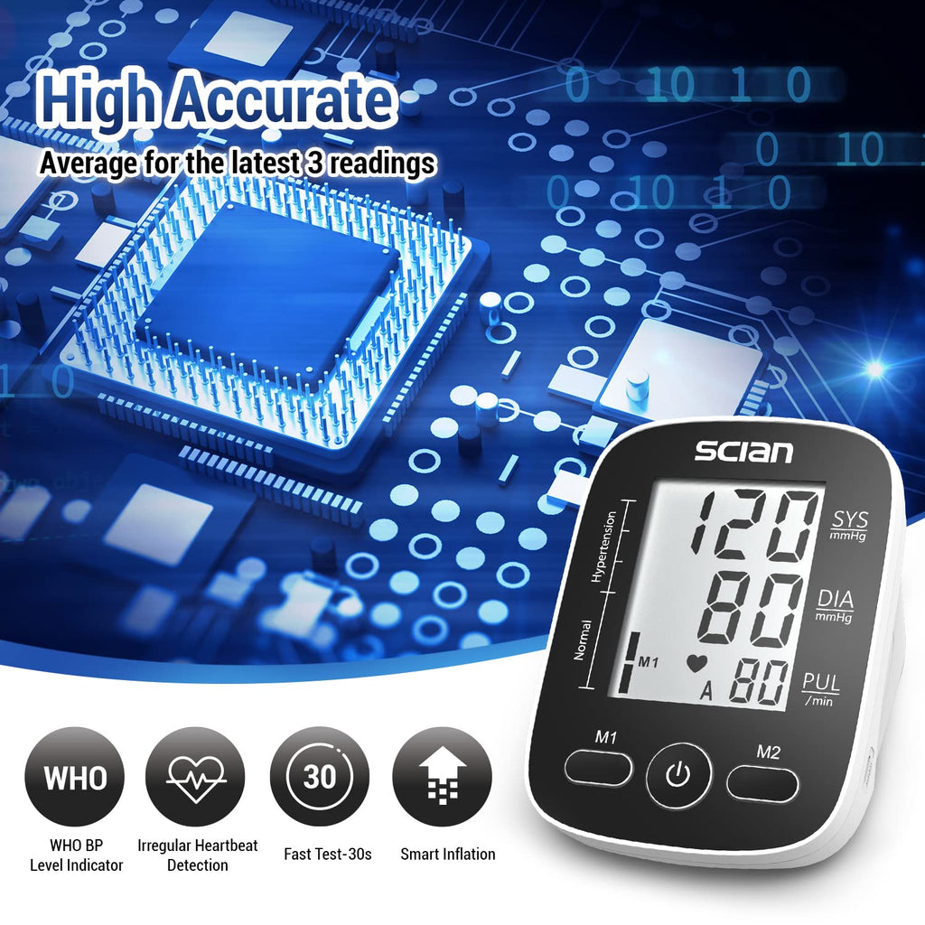 Automatic Upper Arm Blood Pressure Monitor with Large Cuff D9101