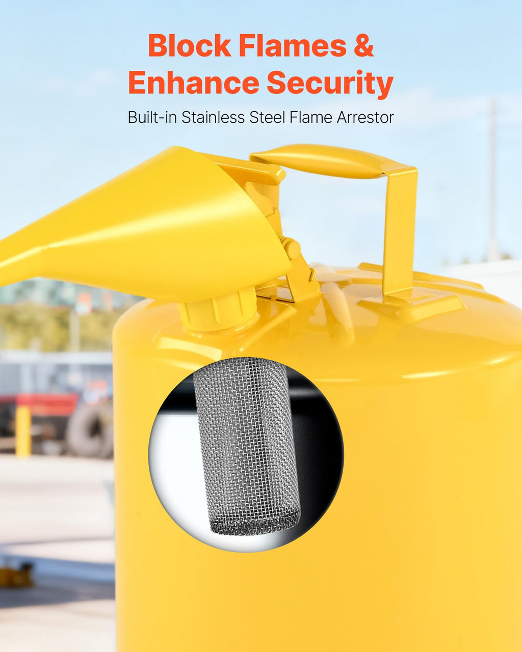 5 Gallon Type I Yellow Metal Container with Flame Arrester Z482