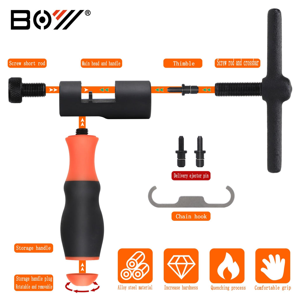 Bike Chain Tool, 1-13 Speed Chain Breaker with Spare Pins T581088