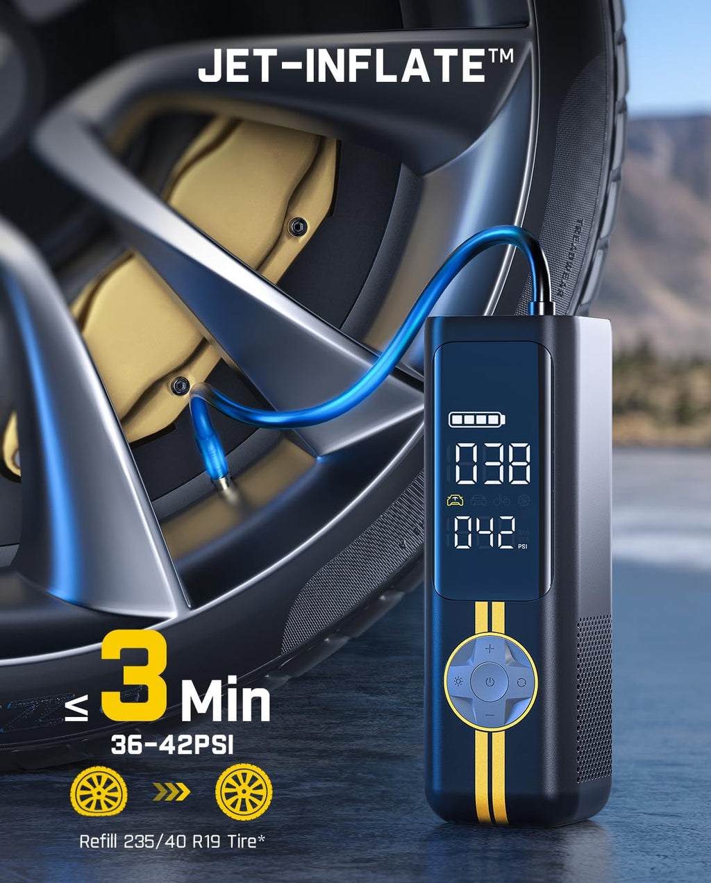 Portable Tire Inflator Air Pump U997