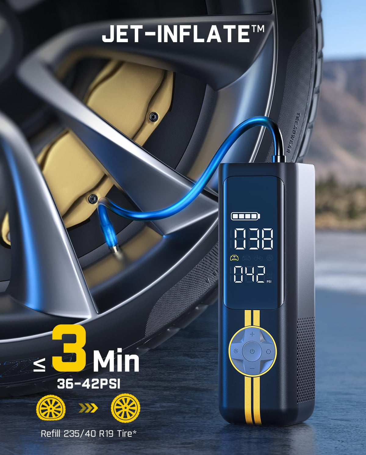 Portable Tire Inflator Air Pump U997