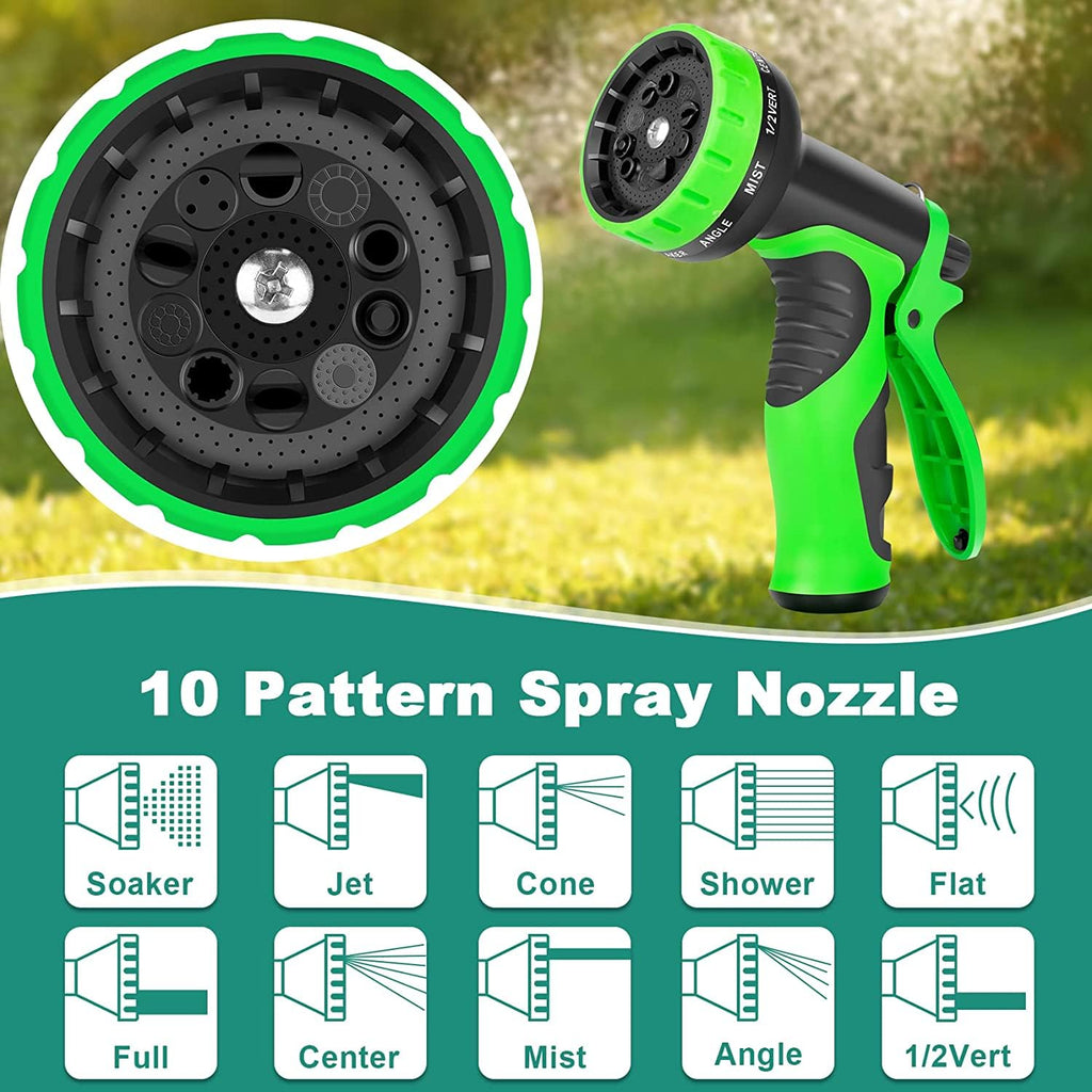 100FT Garden Hose with 10-Pattern Nozzle X144