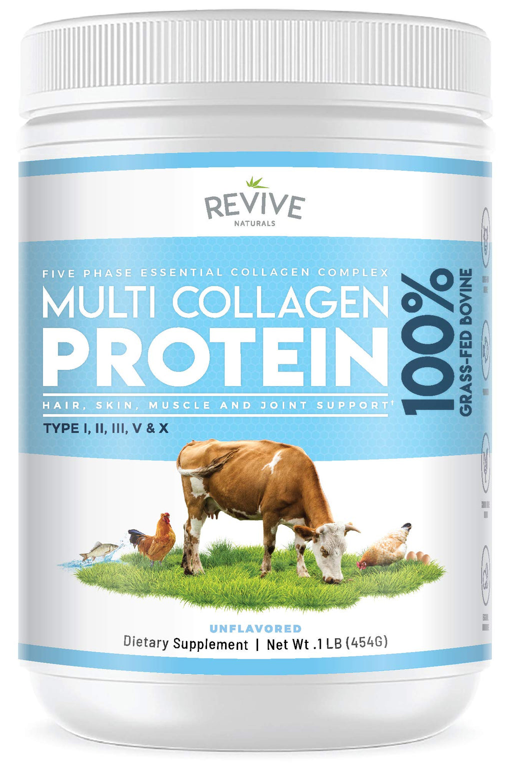 Multi Collagen Hydrolyzed Protein Powder 16oz D740