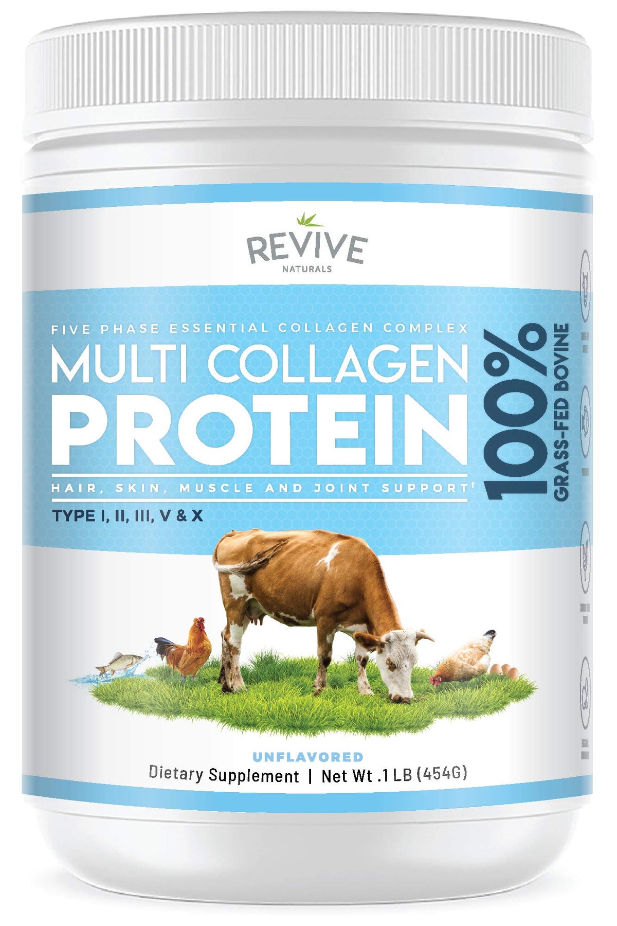 Multi Collagen Hydrolyzed Protein Powder 16oz D740