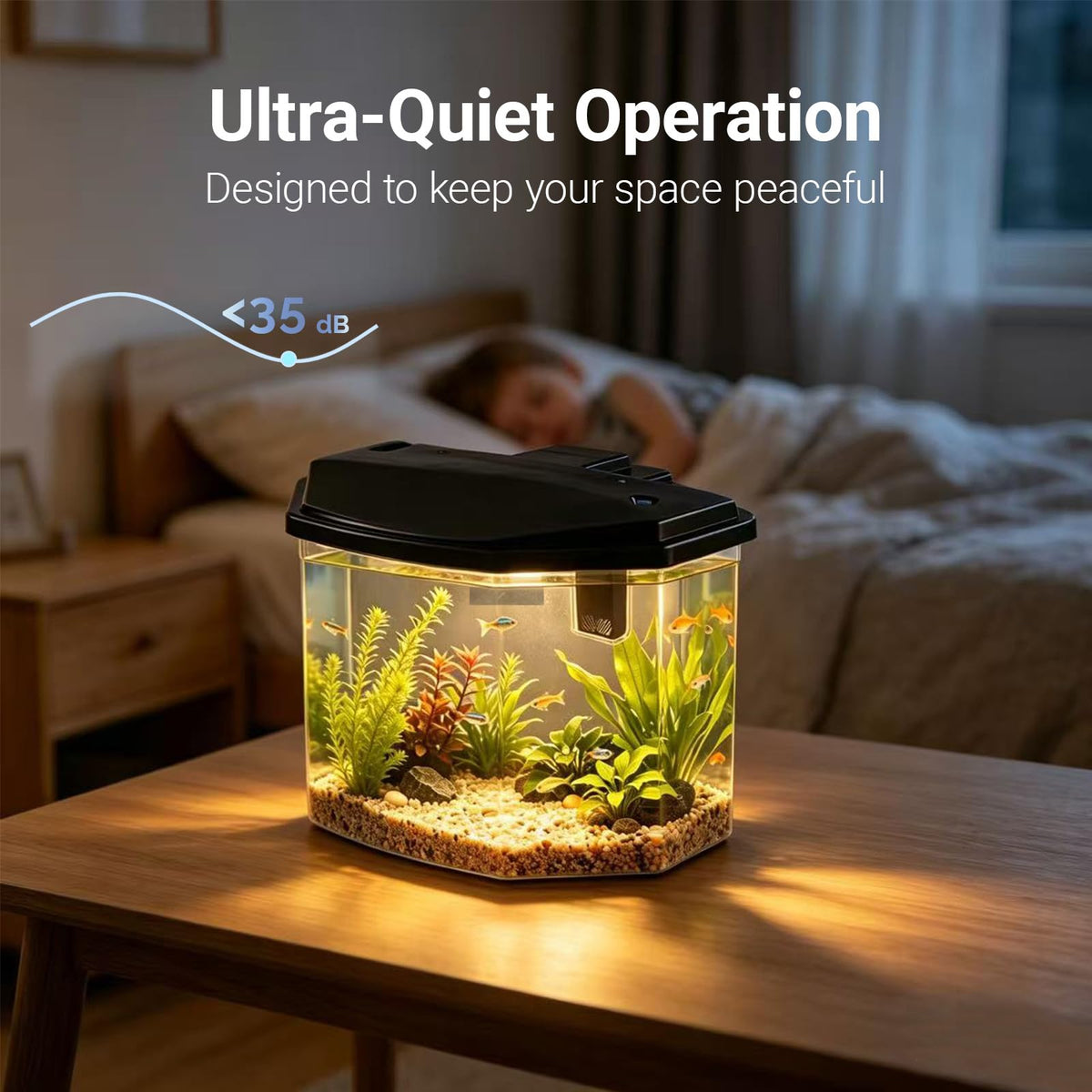 3-Gallon Plastic Aquarium Starter Kit with LED Lighting and Filtration U51387