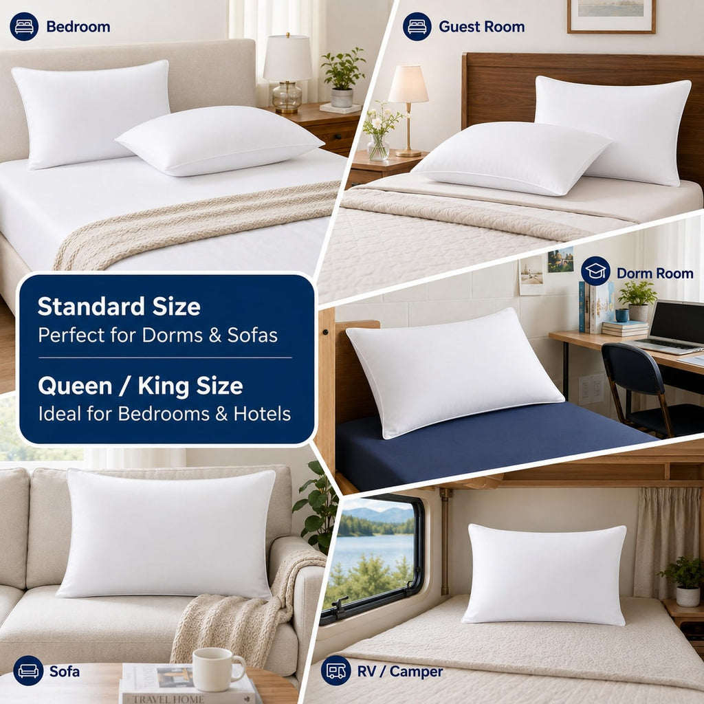 King Size Set of 2 Bed Pillows A785