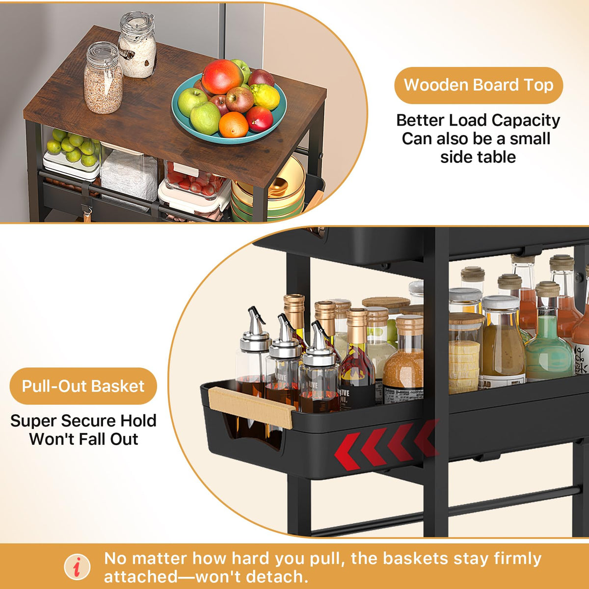 Slim Storage Cart with Wheels T898233