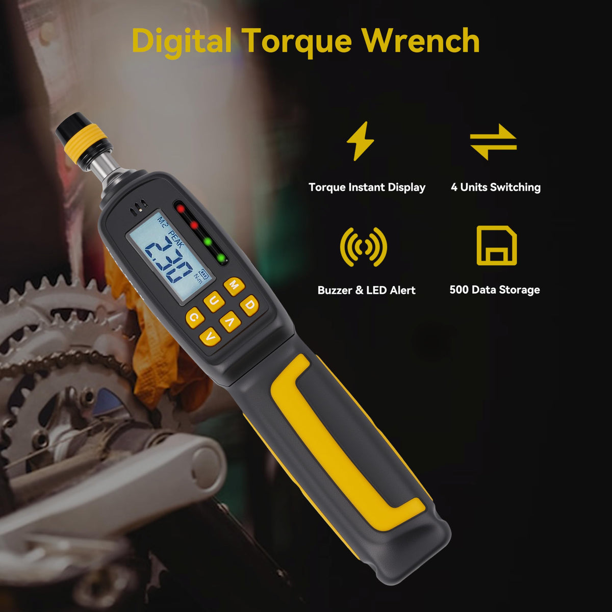 Digital Torque Screwdriver Set, 1/4" Drive, 38-Piece E238483