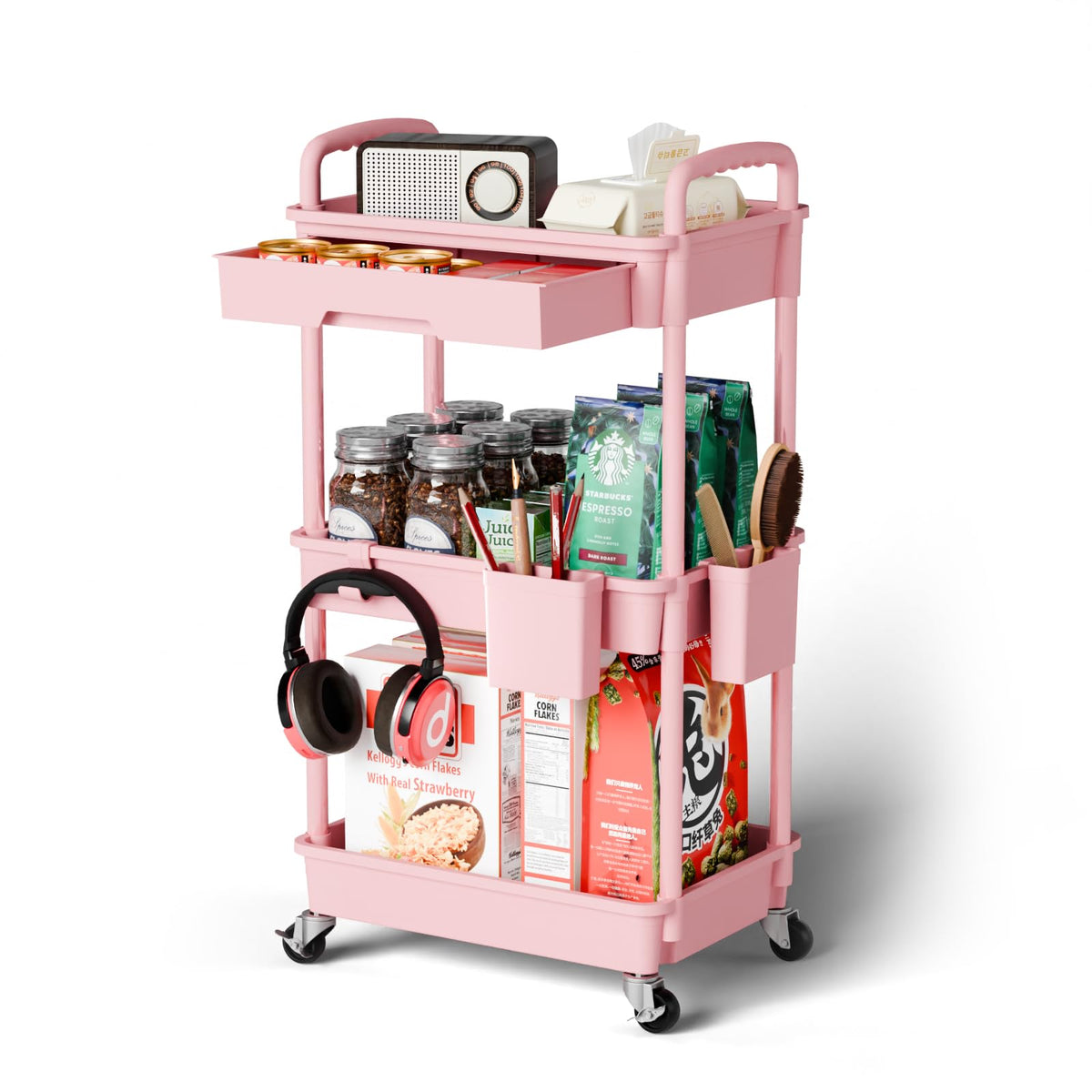 3 Tier Rolling Cart with Wheels N30028