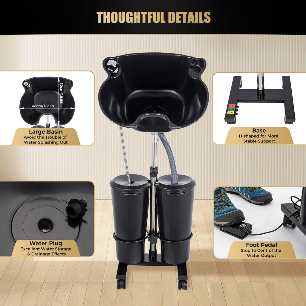 Portable Shampoo Bowl with Electric Pump Z2109