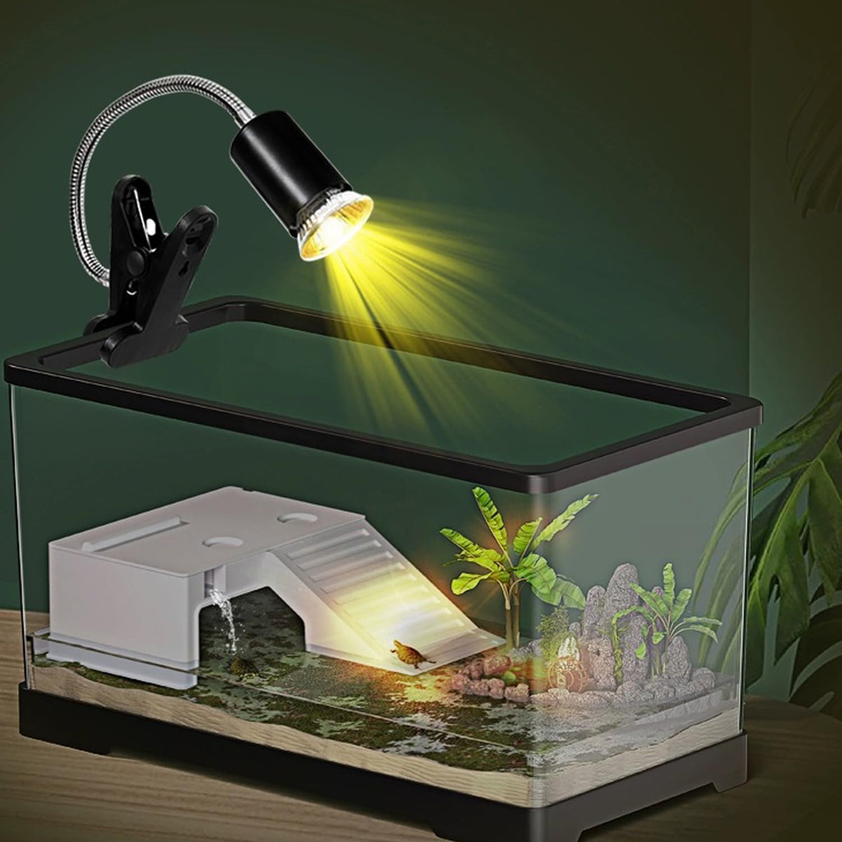 UVA UVB Reptile Heat Lamp with Two Heat Bulbs K26358