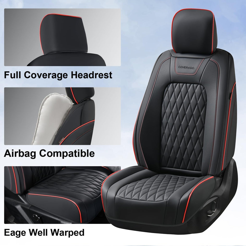 Leather Seat Covers Full Set Waterproof Custom Fit J9712