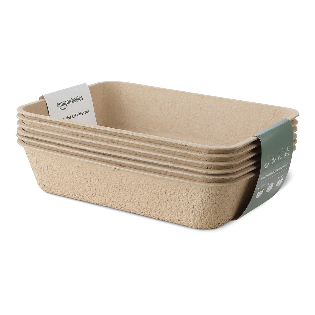 Disposable Cat Litter Box Large 6-Pack I585