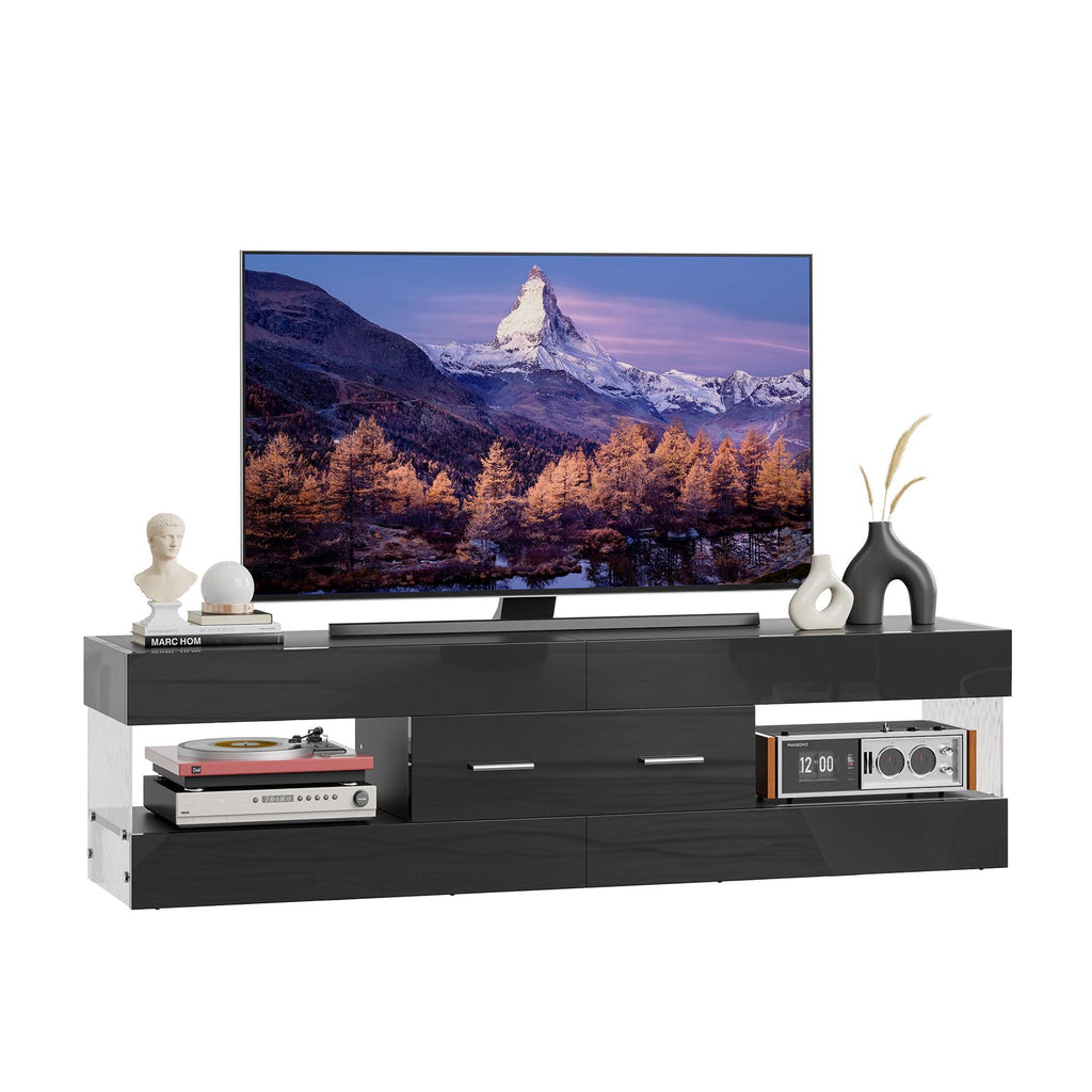 Black 60 Inch TV Stand with Drawer I26184