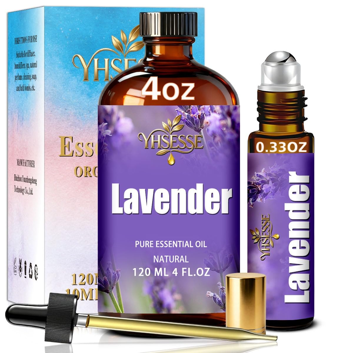 Peppermint and Lavender Essential Oil 4 Fl Oz K2582