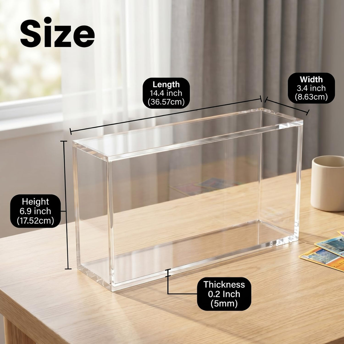 1 Pack Stackable Waterproof Scratch-resistant Acrylic Case S838682