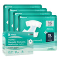 Adult Diapers XLarge 60 Count & Wet Wipes 200 Count Bundle T625