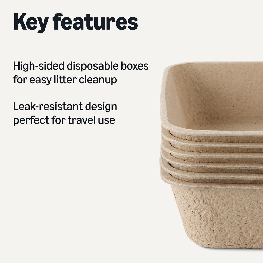 Disposable Cat Litter Box Large 6-Pack I585