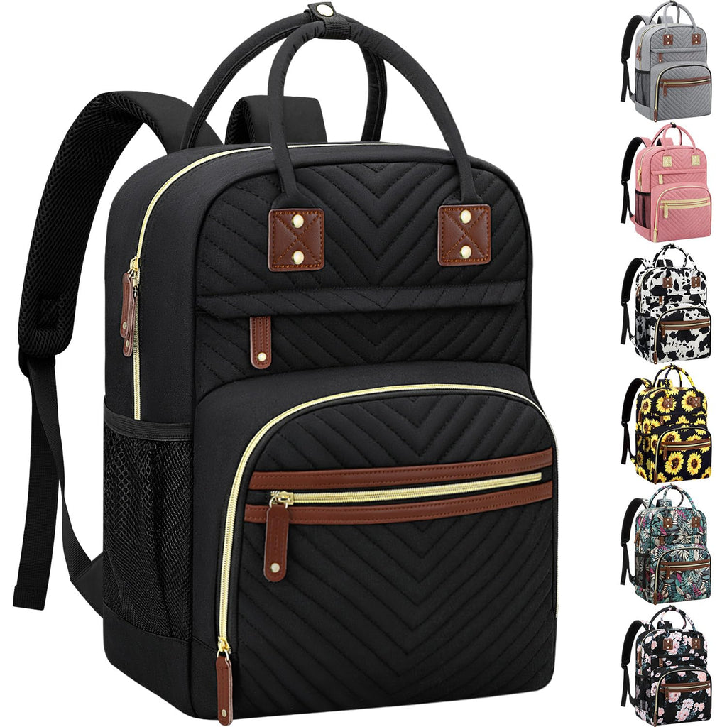 Diaper Bag Backpack with Insulated Pockets Black I3670
