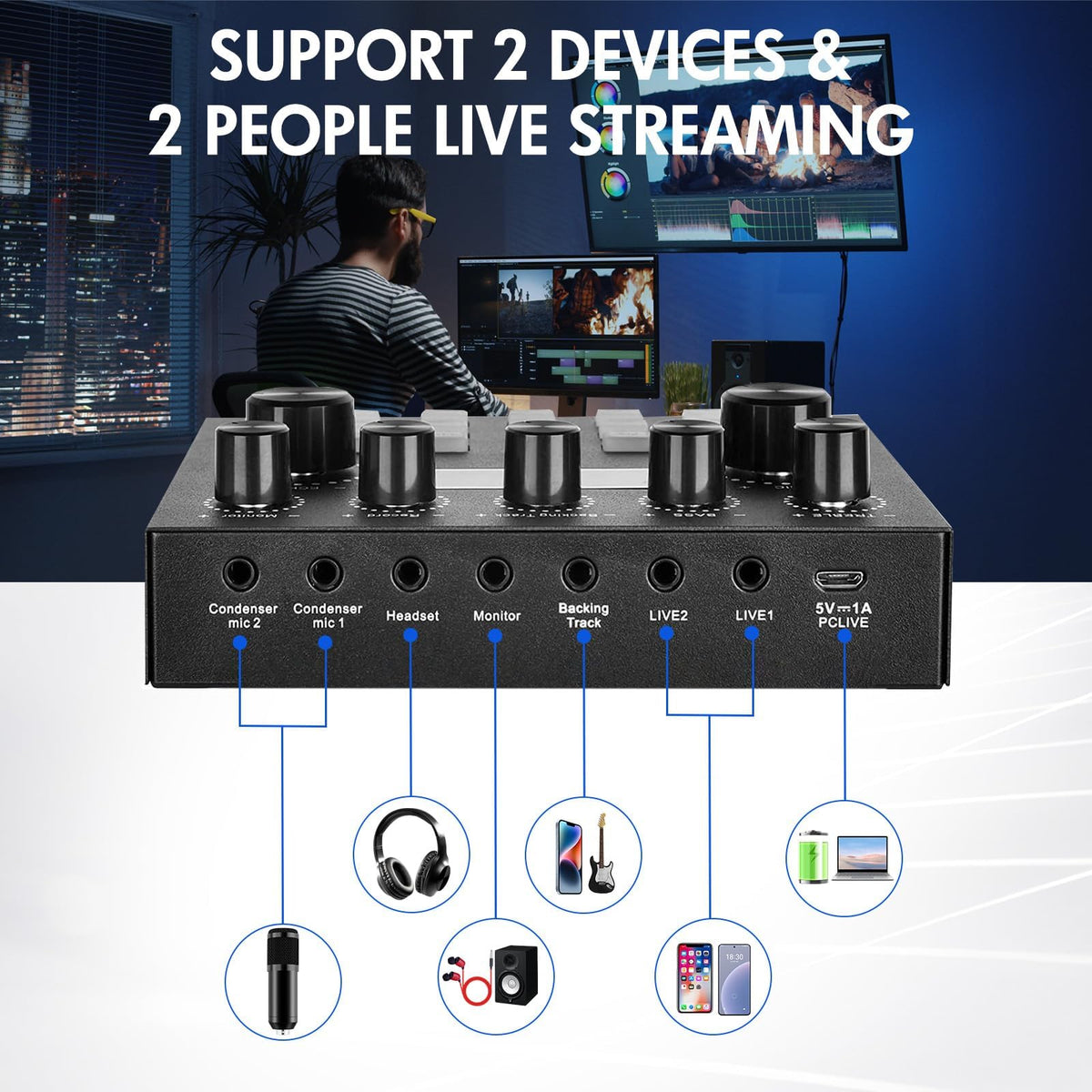 Podcast Equipment Bundle with Voice Changer L8810