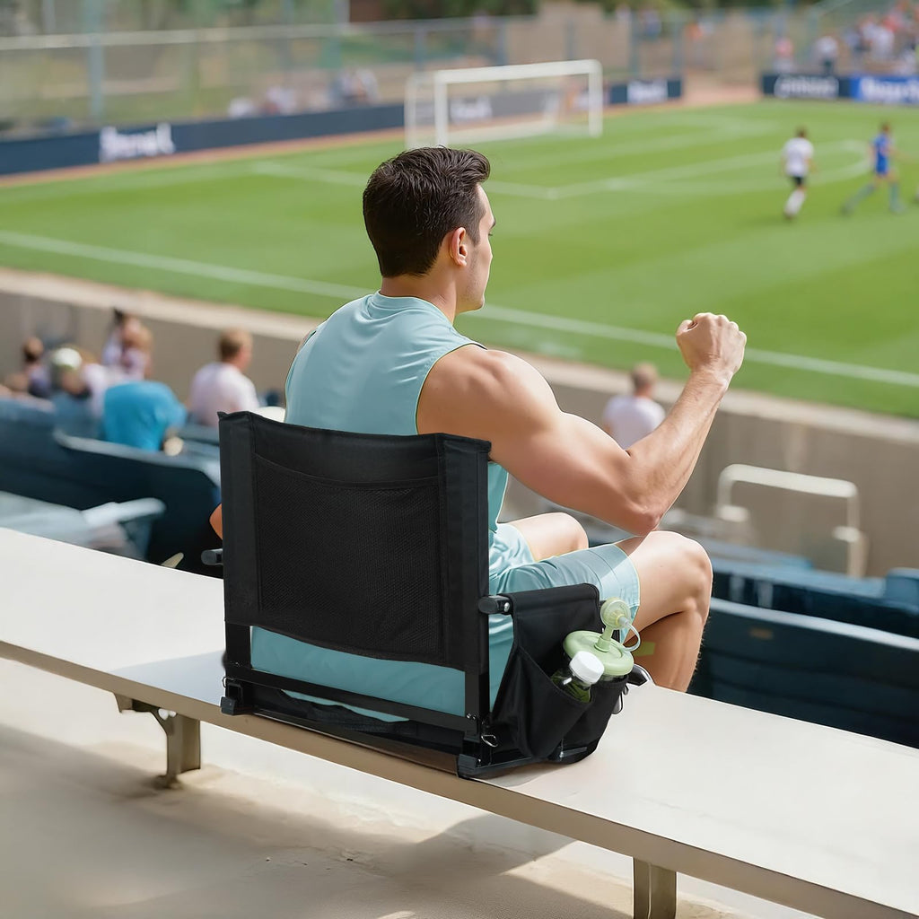 2 Pcs Folding Stadium Seat with Cup Holder F221